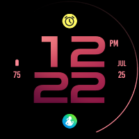 Stylish Red Maroon Watch Face