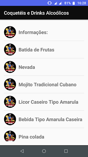 Coquetéis e Drinks Alcoólicos Screenshot 0