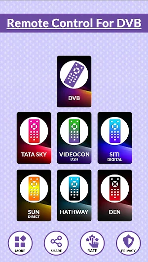 Remote Control For Dvb TV Screenshot 1