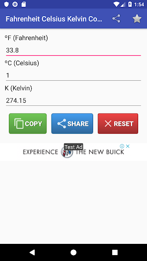 Fahrenheit Celsius Kelvin Screenshot 1