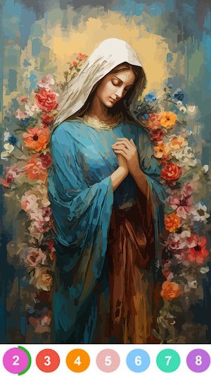 Bible Color By Number Game Screenshot 1