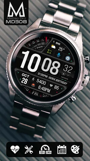 MD308 Digital watch face Screenshot 0