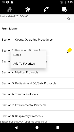 Spokane County EMS Protocols Screenshot 1