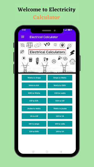 Electrical Calculator app Screenshot 0