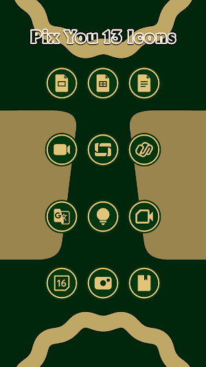 Pix You 13 Dark Green Icons Screenshot 1