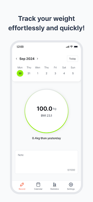 Weight Tracker Screenshot 0