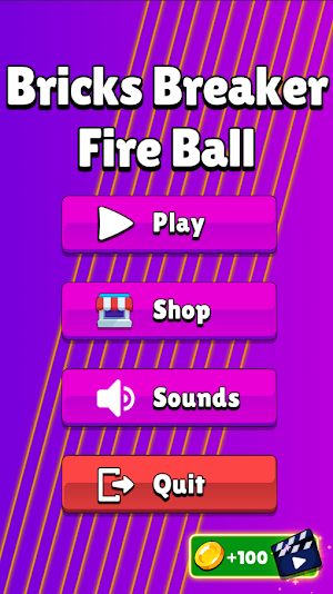 Bricks Breaker Fire Ball Screenshot 0