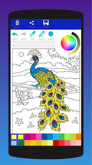 Peacock Coloring Book Screenshot 1