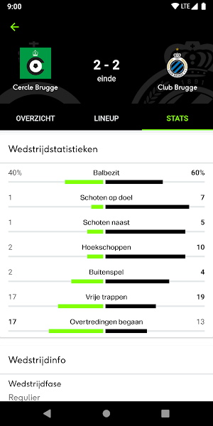 sporza voetbal Screenshot 3