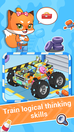Baby Auto Monster Car Garage-Little Kids Edu Game Screenshot 1