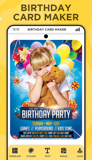 Birthday invitation card maker Screenshot 0