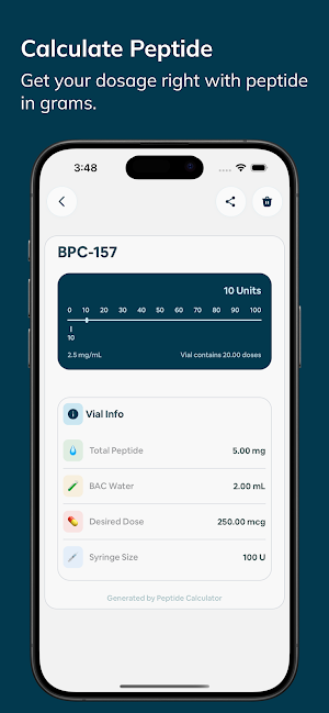 Peptide Calculator Screenshot 1