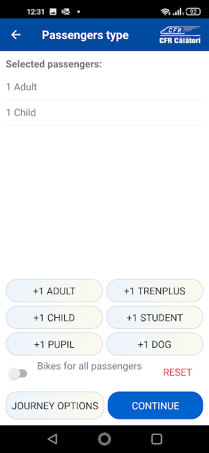 CFR Călători trains timetable and online tickets Screenshot 3