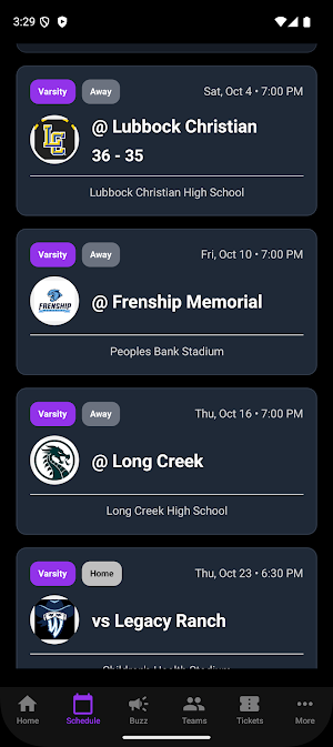 Richland Raiders Team App Screenshot 1