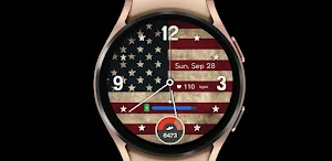Analog US Flag Watch Face Screenshot 3