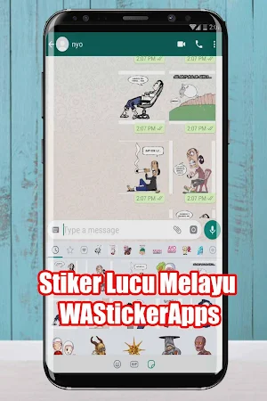 Stiker Lucu Melayu - WAStickerApps Screenshot 2