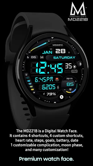 MD221B Digital watch face Screenshot 0