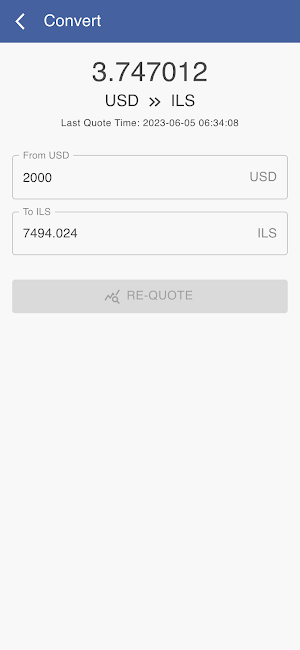 USD to ILS Screenshot 2