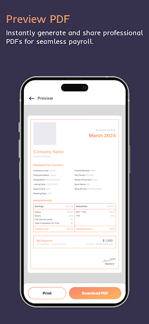 Payslip Generator Screenshot 1