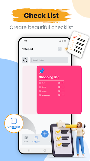 Notes App - Checklist Planner Screenshot 1