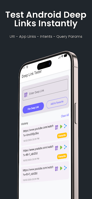 Deeplink Tester - QR & QA Tool Screenshot 1