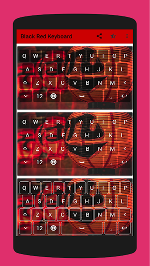 Aesthetic Black Red Keyboard Screenshot 3