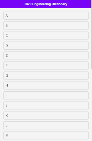 Civil Engineering Dictionary Screenshot 0