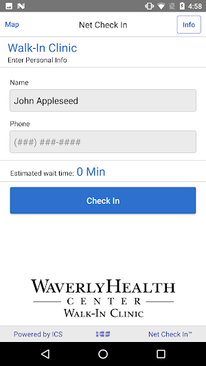 Net Check In - Waverly Health Center Screenshot 1