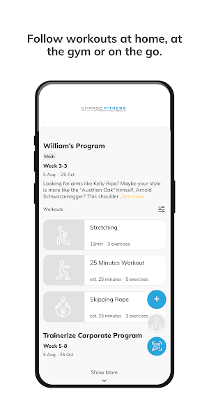 Charge Fitness Online Screenshot 2