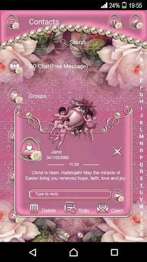 Easter Greetings Go SMS Theme Screenshot 2