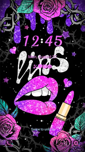Glitter Lip Rose - Wallpaper Screenshot 1