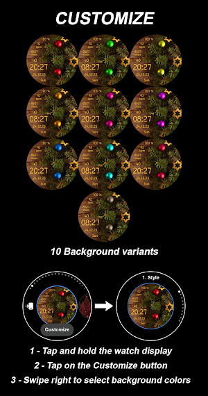EY23 NewYear Balls WatchFace Screenshot 3