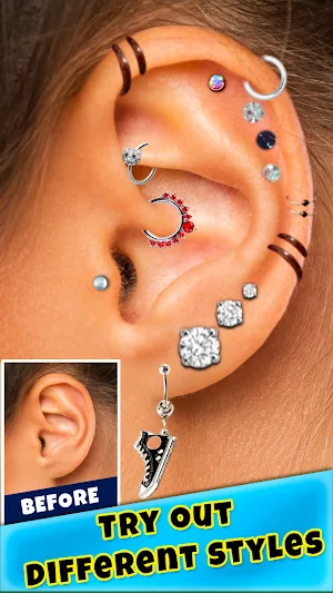 Try On Piercing Photo Montage Screenshot 2