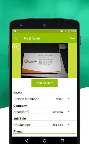 Biz Card Scanner Screenshot 3