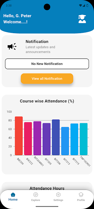Sastra Student Portal Screenshot 1