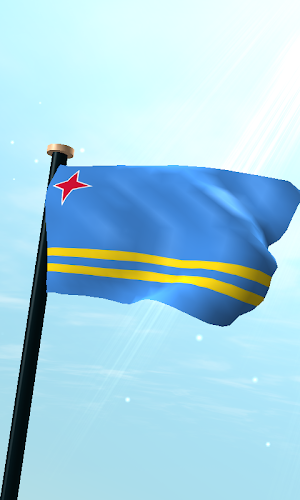 Aruba Flag 3D Live Wallpaper Screenshot 0