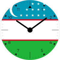 Uzbekistan Analog Watch Face