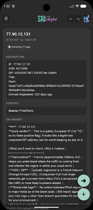 SaiSwipe Screenshot 1