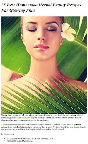 Homemade Herbal Beauty Recipes Screenshot 3