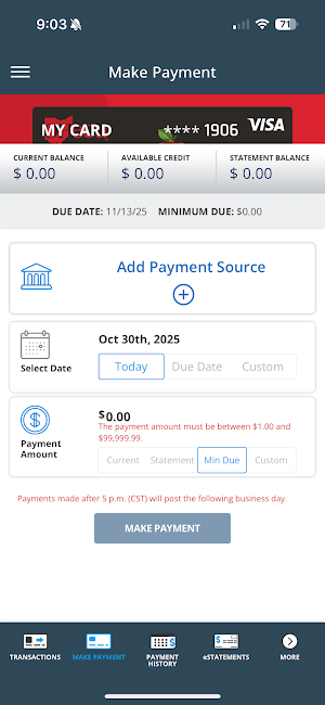 OHecu Card Management Screenshot 3