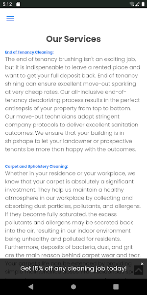 Berkshire Cleaning LTD Screenshot 2