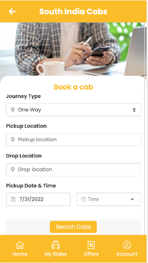 SOUTH INDIA CABS Screenshot 1