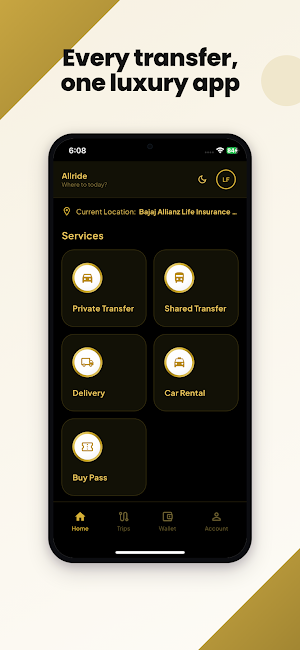 DS Black - Request a Ride Screenshot 1