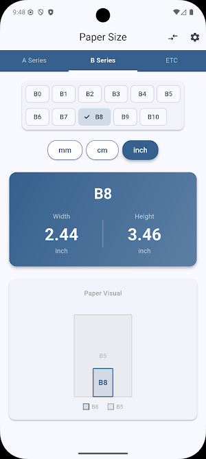 Paper Size Converter(20자) Screenshot 2