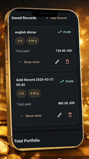 GoldPortfolio Calculator Screenshot 1