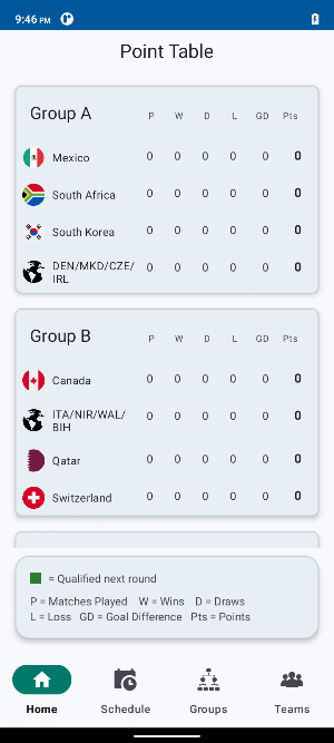 Football 2026: Match Tracker Screenshot 1
