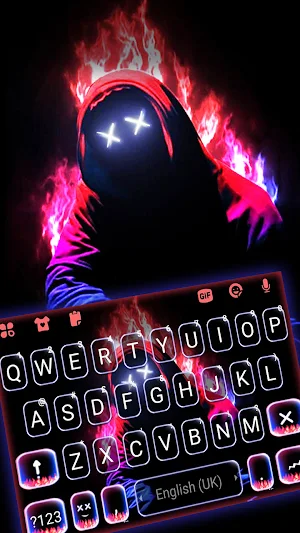 Neon Fire Maskman Themes Screenshot 0