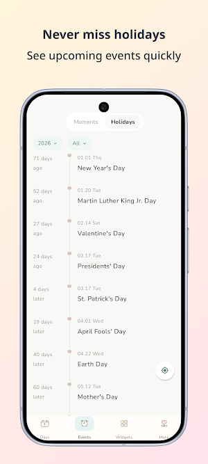 Dayry: Countdown & Anniversary Screenshot 3
