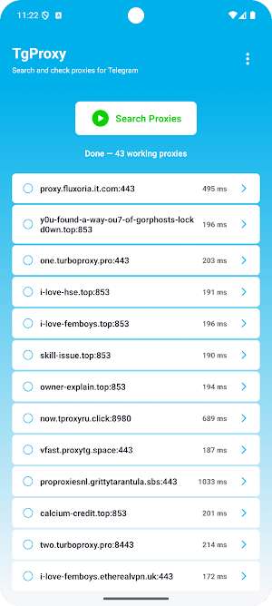 TgProxy: Proxies for Telegram Screenshot 0