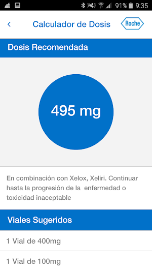 Calculadora de dosis Screenshot 2